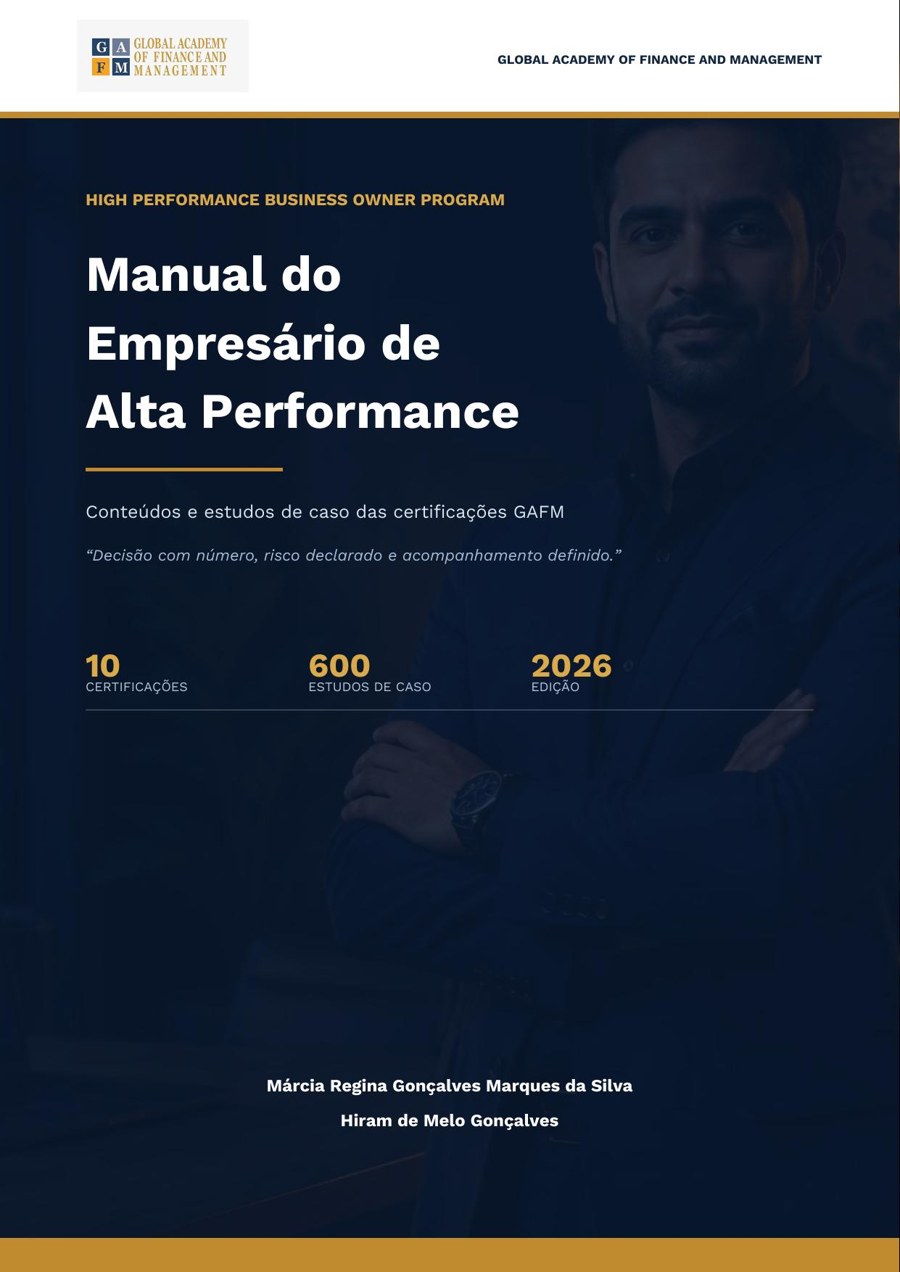 Capa do livro Manual do Empresário de Alta Performance, de Márcia Regina Gonçalves Marques da Silva e Hiram de Melo Gonçalves